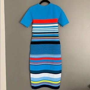 dvf soft shoulder sweater dress